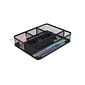 TRU RED™ 7 Compartment Mesh Drawer Organizer, Matte Black (TR57544)