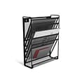 TRU RED™ 5-Pocket Metal Mesh Mountable Wall File, Black (TR57582-CC)