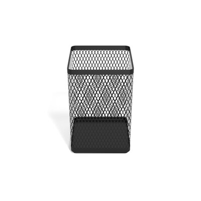 TRU RED™ Stackable Metal Mesh Pen Holder, Matte Black (TR57573-CC)