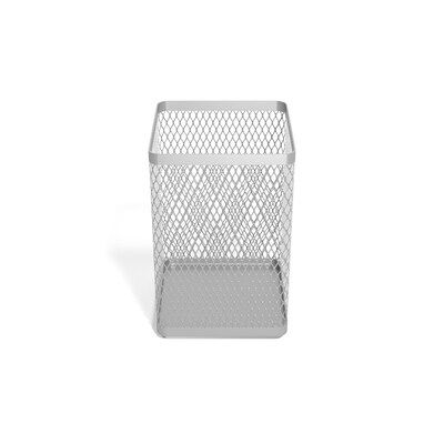 TRU RED™ Stackable Wire Mesh Pen Holder, Silver (TR57574-CC)