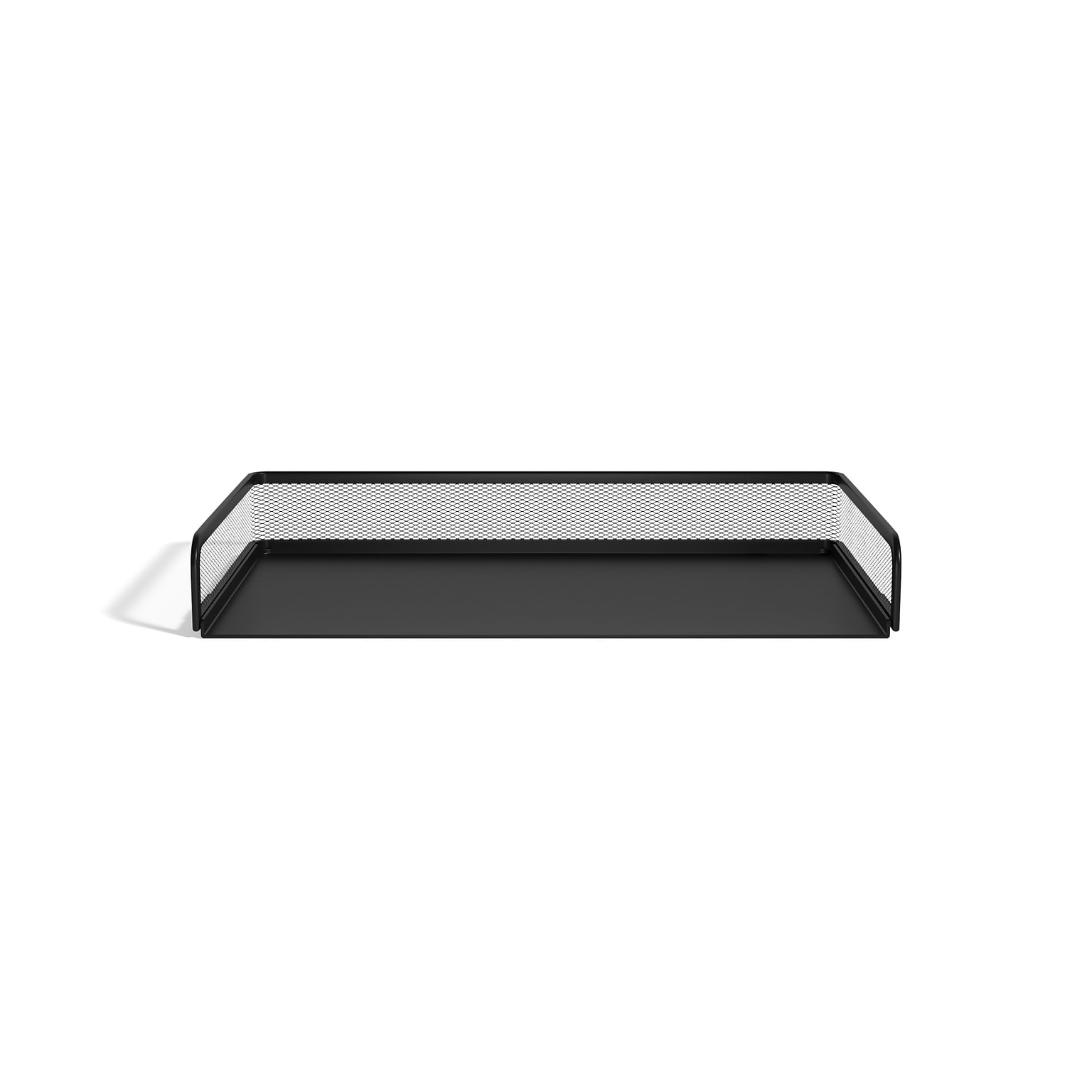 TRU RED™ Side Load Stackable Metal Letter Tray, Legal size, Matte Black (TR57564)