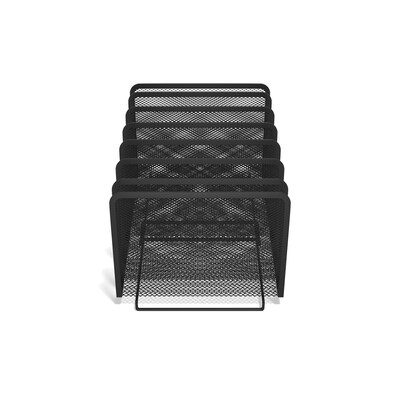 TRU RED™ 7-Compartment Wire Mesh File Organizer, Matte Black (TR57560)