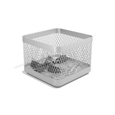 TRU RED™ Small Stackable Wire Mesh Accessory Holder, Silver (TR57572)