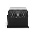 TRU RED™ 5-Compartment Metal Mesh File Organizer,  Matte Black (TR57554)