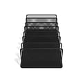 TRU RED™ 7-Compartment Wire Mesh File Organizer, Matte Black (TR57552)