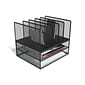 TRU RED™ 7-Compartment Metal Mesh File Organizer, Matte Black (TR57537)