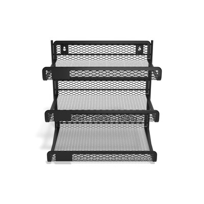 TRU RED™ 3-Compartment Metal Mesh File Organizer, Matte Black (TR57556)