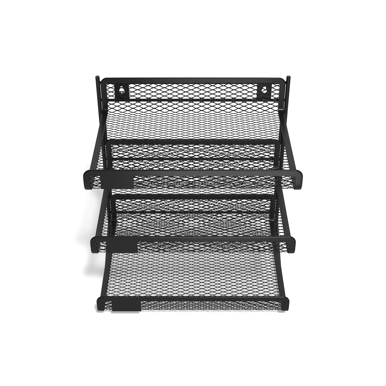 TRU RED™ 3-Compartment Metal Mesh File Organizer, Matte Black (TR57556)