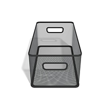 TRU RED™ Wire Mesh Storage Box, Matte Black (TR57548)