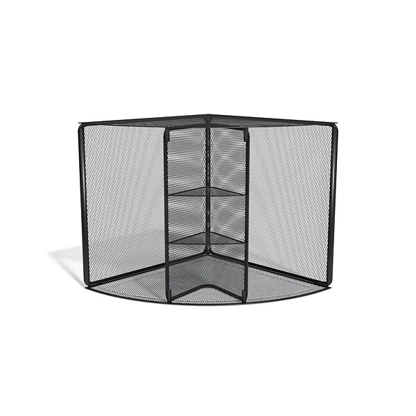 TRU RED™ 4 Compartment Wire Mesh Corner Organizer, Matte Black (TR57976)