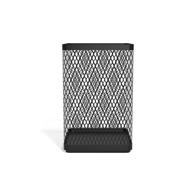 TRU RED™ Stackable Metal Mesh Pen Holder, Matte Black (TR57573-CC)