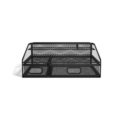 TRU RED™ 6-Compartment Wire Mesh Accessory Holder, Matte Black (TR57539)