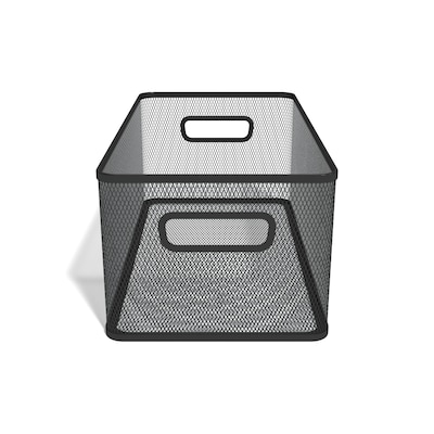 TRU RED™ Wire Mesh Storage Box, Matte Black (TR57548)