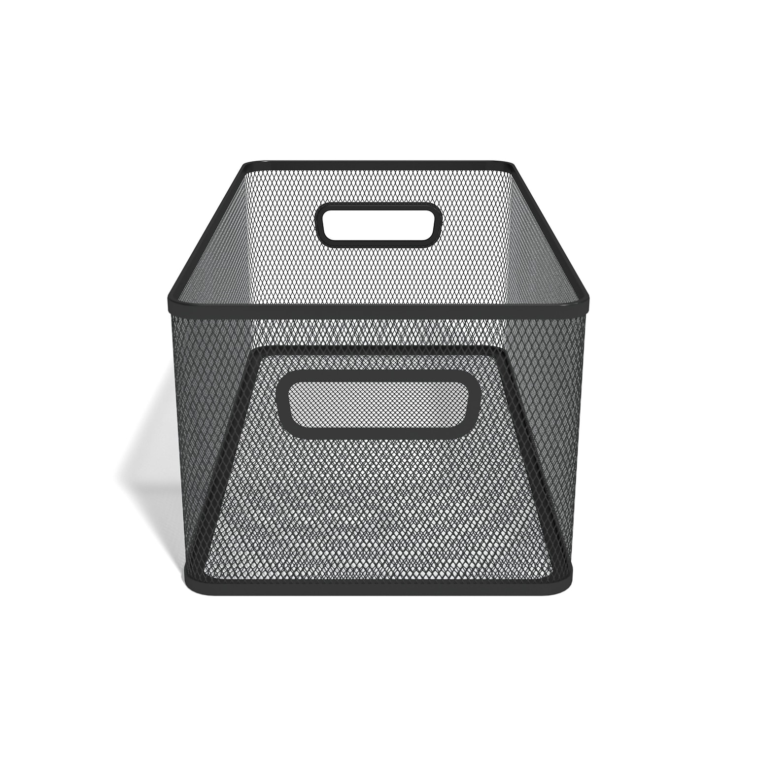 TRU RED™ Wire Mesh Storage Box, Matte Black (TR57548)