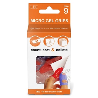 Lee Tippi Large Grips, Assorted Colors, 10/Pack (61090)