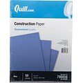 Quill Brand® 9 x 12 Construction Paper, Blue, 50 Sheets/Pack (790856)