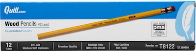 Quill Brand® Finest Quality Wooden Pencil, #2 Lead, Dozen (T8122)