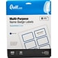 Quill Brand Self Adhesive Name Badges, 2-1/3" x 3-3/8", White/Blue, 8 Labels/Sheet, 50 Sheets/Pack (Compare to Avery 5895)