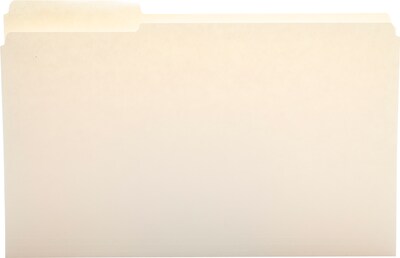 Quill Brand® Left Position File Folders, 1/3-Cut, Legal,  Manila, 100/Box (730043)