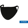 Paramount Face Mask, Non-Medical, 2 ply, Cotton, Black, 10/PK (PAIMASKB)