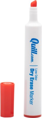 Quill Brand® Dry Erase Markers, Chisel Point, Red, 1 Dozen (787137)