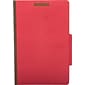 Quill Brand® 2/5-Cut Tab Pressboard Classification File Folders, 2-Partitions, 6-Fasteners, Legal, Red, 15/Box (739030)