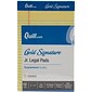 Quill Brand® Gold Signature Premium Series Legal Pad, 5x 8, Legal Ruled, Canary Yellow, 50 Sheets/