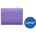 Quill Brand® Hanging File Folders, 1/5-Cut, Letter Size, Violet, 25/Box (7387QVT)