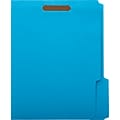 Quill Brand® Standard 3-Tab Colored File Folders, 2-Fasteners, Letter, Assorted Tabs, Blue, 50/Bx (7