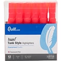 Quill Brand® Tank Style Highlighters, Chisel Tip, Fluorescent Pink, Dozen (12271-QCC)