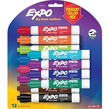 Expo Dry Erase Markers, Chisel Tip, Assorted, 12/Pack (1927525)