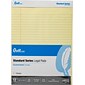 Quill Brand® Standard Series Legal Pad, 8-1/2 x 11, Wide Ruled, Canary Yellow, 50 Sheets/Pad, 12 P