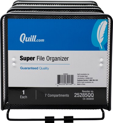 Quill Brand® Wire Mesh Super Sorter, Black (25285QQ)