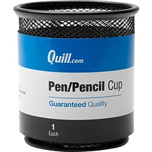 Quill Brand® Wire Mesh Pencil and Pen Cup Holder, Black (25283Q)