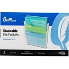 Quill Brand® 3-Pocket Plastic Letter Size  Wall Pockets, Clear (736904)