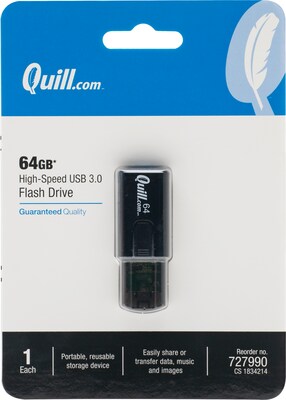 Quill Brand® USB 3.0 Flash Drive; 64GB