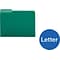 Quill Brand® Interior File Folders, 1/3-Cut, Letter Size, Bright Green, 100/Box (7391BGR)