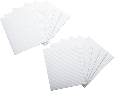 Quill Brand® Glue-Top Legal Pad, 8-1/2" x 11",  Wide Ruled, White, 50 Sheets/Pad, 72/Carton (RP811WC