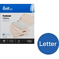 Quill Brand®  Heavy-Duty Reinforced 1/3-Cut Assorted 2-Fastener File Folders, Letter, Manila, 50/Box (733142)