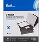 Quill Brand® 2-Pocket Folders With Fasteners Black, 25/Box (712805)