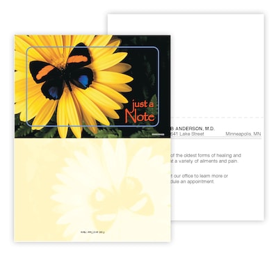 Custom Full Color PrivaCards™, 4 x 6 Folded Cards with Privacy Seal, White Silk 100# Cover, 2-Side