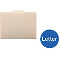 Quill Brand® Interior File Folders, 1/3-Cut, Letter Size, Bright Manila, 100/Box (7391MN)