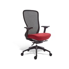 Union & Scale™ Workplace2.0™ Ayalon Mesh Back Fabric Task Chair, Black/Red (UN59412)