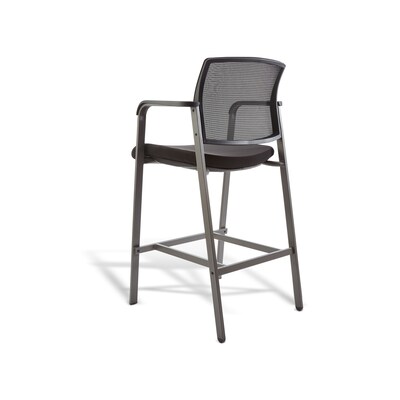Union & Scale™ Prestige Esler Casual Fabric/Mesh Drafting Stool, Black (UN28356)