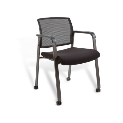 Union & Scale™ Prestige Esler Fabric Guest Chair, Black (UN28355-CC)