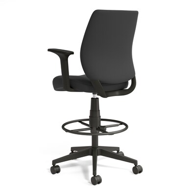 Union & Scale™ Essentials Fabric Drafting Stool, Black (UN59388)