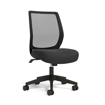 Union & Scale™ Essentials™ Mesh Back Fabric Task Chair, Black (UN59378)