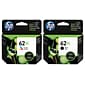 HP 62 Black/Tri-Color High Yield Ink Cartridge, 2/Pack