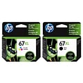 HP 67XL Black/Tri-Color High Yield Ink Cartridge, 2/Pack