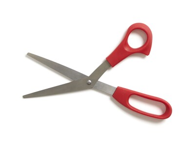 BASELINE™ 8" Stainless Steel Scissors, Blunt Tip Red (55829)